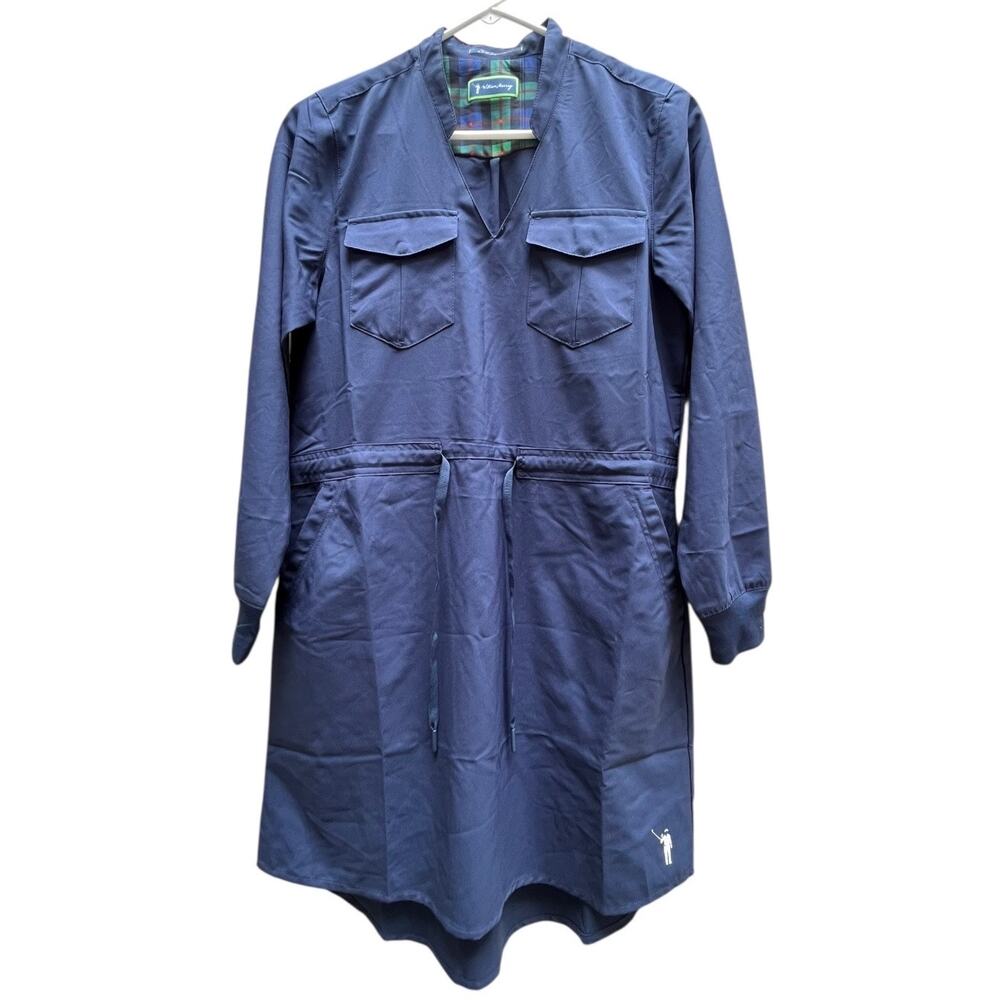 NEW William Murray Classic Driver Golf Dress Navy Blue Athletic Pockets Small